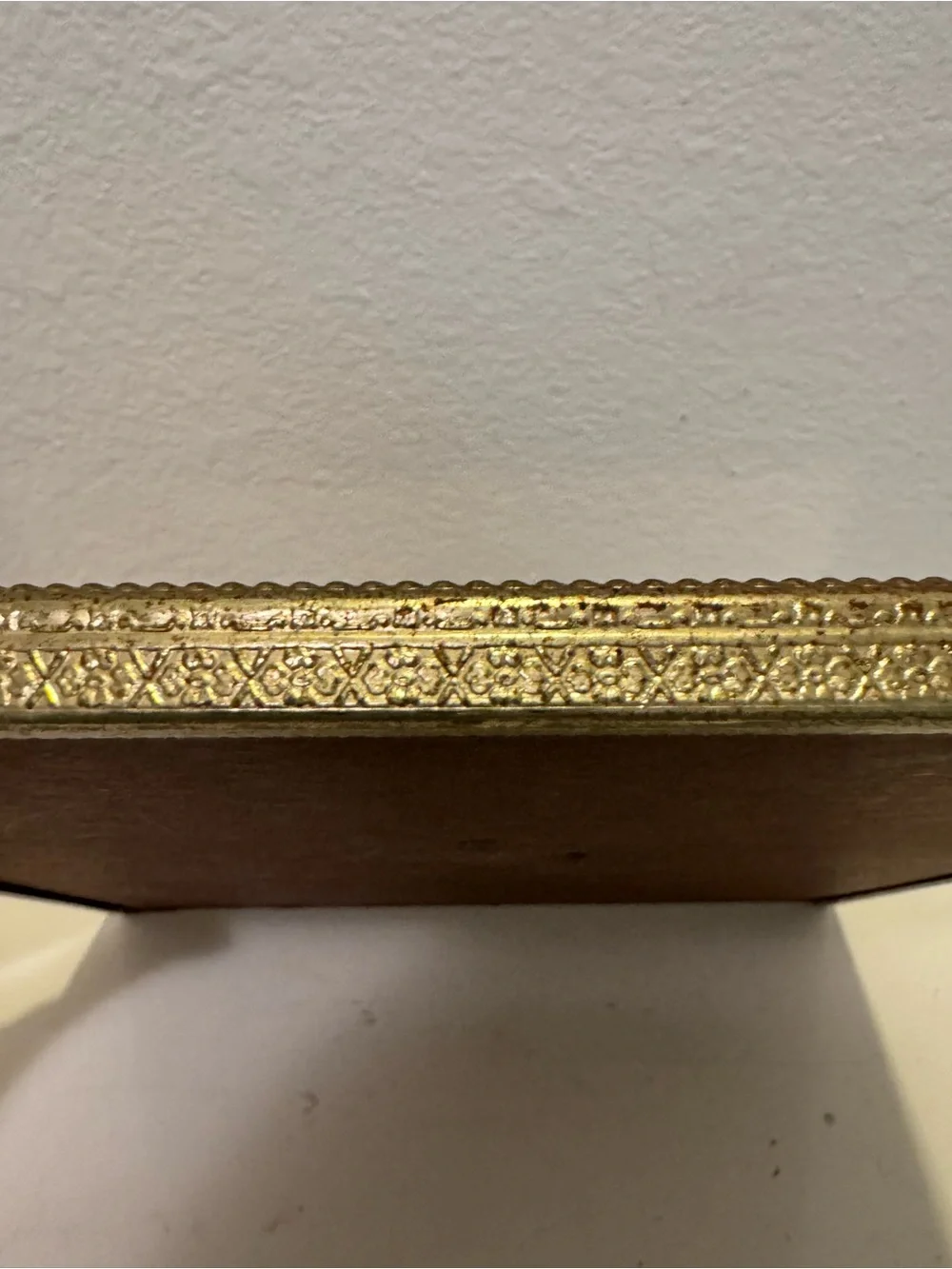 Vintage Towle 8x10 Tarnished Brass Picture Frame with Removable Picture Mat